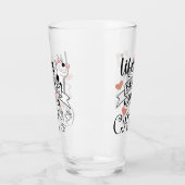 Het leven is beter met een Cat quote slogan Glas (Links)