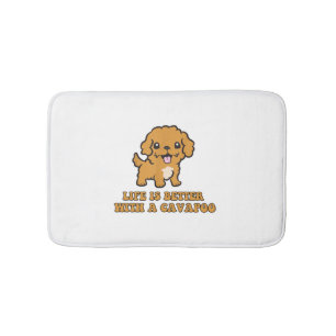 Het leven is beter met een Cavapoo - grappige hond Badmat