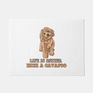 Het leven is beter met een Cavapoo - Grappige hond Deurmat