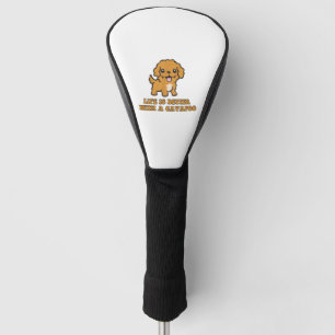 Het leven is beter met een Cavapoo - grappige hond Golfheadcover