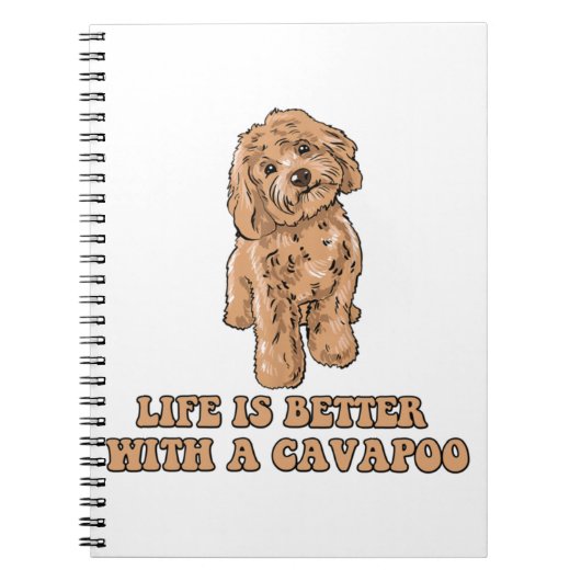 Het leven is beter met een Cavapoo - Grappige hond Notitieboek (Voorkant)