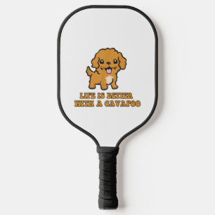 Het leven is beter met een Cavapoo - grappige hond Pickleball Paddle