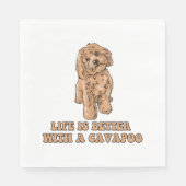 Het leven is beter met een Cavapoo - Grappige hond Servet (Voorkant)