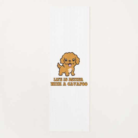 Het leven is beter met een Cavapoo - grappige hond Yogamat (Voorkant)