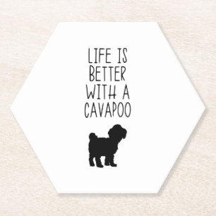 Het leven is beter met een Cavapoo Kartonnen Onderzetters