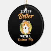 Het leven is beter met een cavia keramisch ornament (Links)