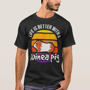 Het leven is beter met een cavia-schimmelaar als h t-shirt