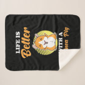 Het leven is beter met een cavia sherpa deken (Voorkant (horizontaal))