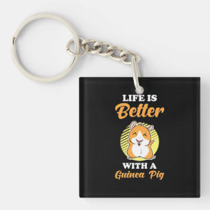 Het leven is beter met een cavia sleutelhanger