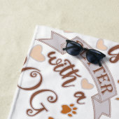 Het leven is beter met een citaat van Dog grappige Strandlaken (In situ)