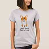 Het leven is beter met een Corgi T-shirt (Voorkant)