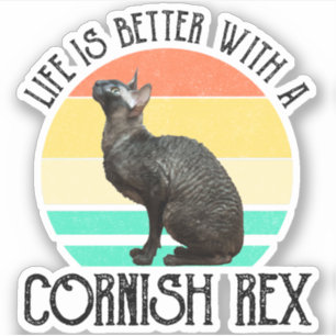 Het Leven Is Beter Met Een Cornish Rex Sticker