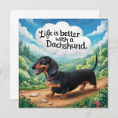 Het leven is beter met een dachshund (Voorkant / Achterkant)