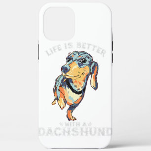 Het leven is beter met een dachshund-grappige Pet iPhone 12 Pro Max Hoesje