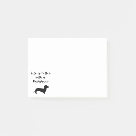 Het leven is beter met een Dachshund Post-it® Notes (Voorkant)