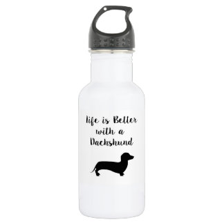 Het leven is beter met een Dachshund-waterfles Waterfles