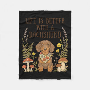 Het leven is beter met een dachshund wiener dog li fleece deken