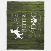 Het leven is beter met een Dog Fleece Blanket - Gr (Voorkant)