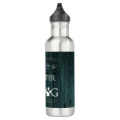 Het leven is beter met een Dog Water Fles - Blauwg (Rechts)
