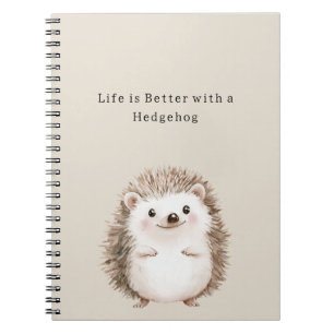 Het leven is beter met een egel notitieboek
