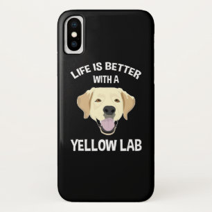 Het leven is beter met een geel lab iPhone x hoesje