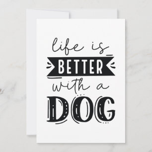 Het leven is beter met een hond bedankkaart
