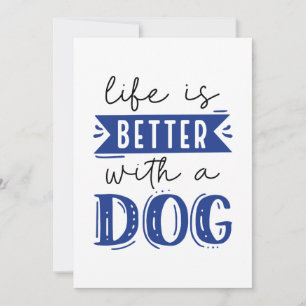 Het leven is beter met een hond bedankkaart