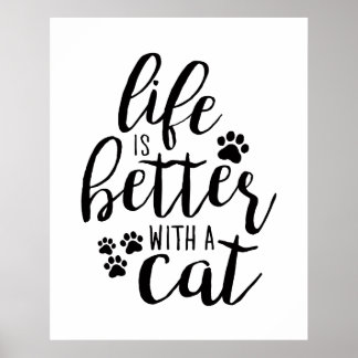 Het leven is beter met een hond-een-hond-citaten poster
