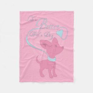 Het leven is beter met een hond fleece deken