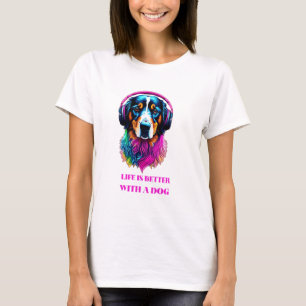 Het leven is beter met een hond - Funny Dog T-shirt