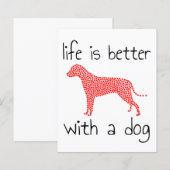 Het leven is beter met een hond - hondenliefhebber (Voorkant / Achterkant)