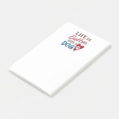 'Het leven is beter met een hond' Post-it® Notes (Schuin)