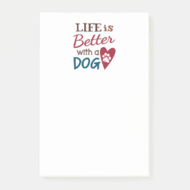 'Het leven is beter met een hond' Post-it® Notes