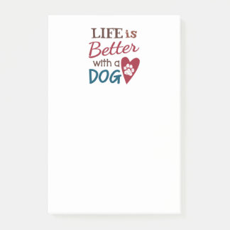 'Het leven is beter met een hond' Post-it® Notes