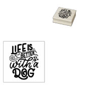 Het leven is beter met een hond 	rubberstempel (Gestempeld)