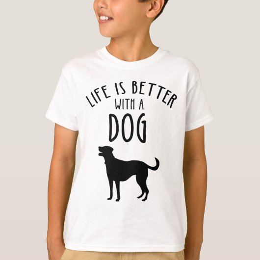 Het leven is beter met een hond t-shirt (Voorkant)