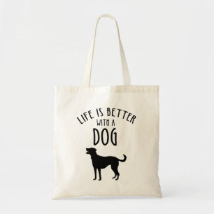 Het leven is beter met een hond tote bag