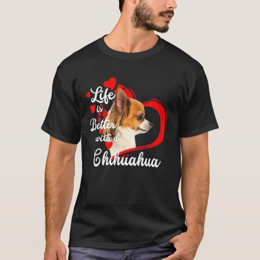 Het leven is beter met een Hondenliefhebber uit Ch T-shirt (Voorkant)