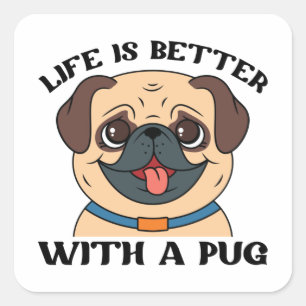 Het leven is beter met een insect vierkante sticker