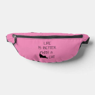 Het Leven Is Beter Met Een Kat - Kat Liefhebbers   Heuptasje