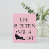 Het leven is beter met een kat - kattendeksel (Staand voorkant)