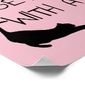 Het leven is beter met een kat - kattendeksel poster (Hoek)