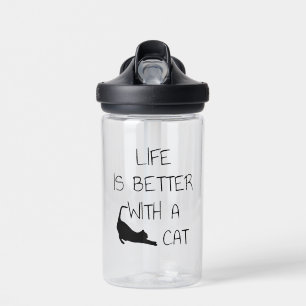 Het leven is beter met een kat - kattendeksel waterfles
