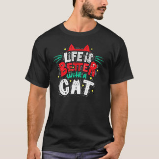 het leven is beter met een kattebakker en een grie t-shirt