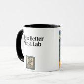 "Het leven is beter met een lab" Halloween heks Mok (Voorkant links)