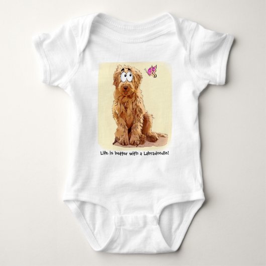 Het leven is beter met een Labradoedle Romper (Voorkant)