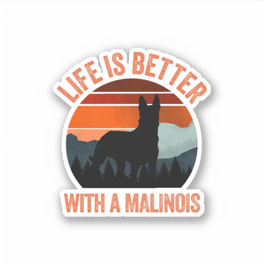 Het leven is beter met een malinoïdRetro Sticker (Voorkant)