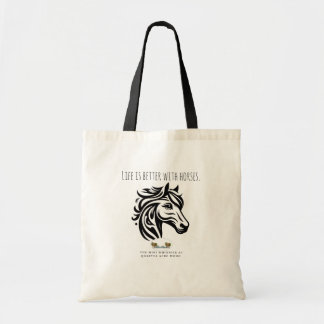 Het leven is beter met een paardentas tote bag