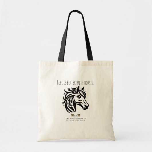 Het leven is beter met een paardentas tote bag (Voorkant)