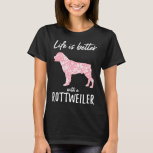 Het leven is beter met een rottweiler puppy Love 4 T-shirt